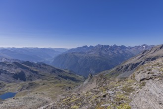 Landscape panorama, summit cross, Brennkogel, mountain lake, GroÃŸglockner, Pinzgau