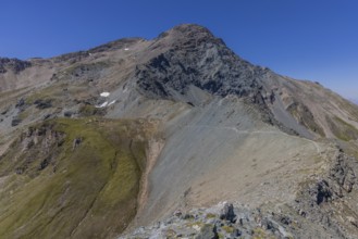Landscape panorama, summit cross, Brennkogel, hiker, GroÃŸglockner, Pinzgau
