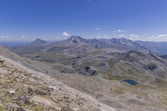 Landscape panorama, summit cross, Brennkogel, lake, GroÃŸglockner, Pinzgau
