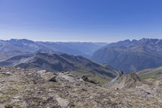 Landscape panorama, summit cross, Brennkogel, hiker, GroÃŸglockner, Pinzgau