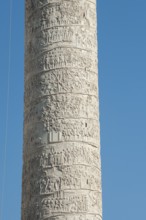 Detail of spiral marble relief on column of honour Victory Column Trajan's Column from year 113