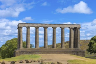 Edinburgh, National Monument of Scotland on Calton Hill. Part of a UNESCO World Heritage Site