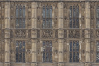 Close up of the Palace of Westminster or Houses of Parliment, City of London, England, United