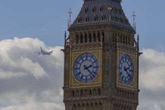 Big Ben or The Elizabeth Tower clock tower of the Palace of Westminster or Houses of Parliment with
