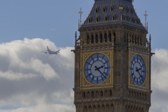 Big Ben or The Elizabeth Tower clock tower of the Palace of Westminster or Houses of Parliment with