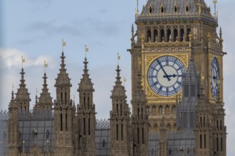 Big Ben or The Elizabeth Tower clock tower of the Palace of Westminster or Houses of Parliment,
