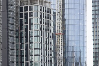 Close up of an office skyscraper building, City of London, England, United Kingdom