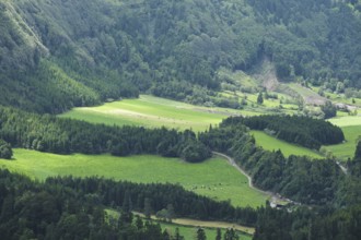 View of a valley near Sete Cidades, SÃ£o Miguel, Azores, Portugal