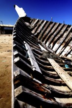 Struts on the inner wall of a dhow (detail), Luz, Oman