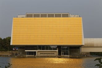 Architecture, morning sun reflecting on the casino building, Montreal, Province of Quebec, Canada