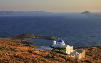 Sunrise at Panagia Skopiani, an Orthodox Chapel dedicated to Mary, Serifos, Cyclades Islands,