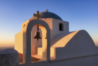 The cupola of the church Agios Ioannis Theologos at sunrise, Serifos, Cyclades Islands, Greece