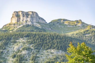 Majestic mountain formation under a clear blue sky, Loser, Altaussee, Styria, Austria