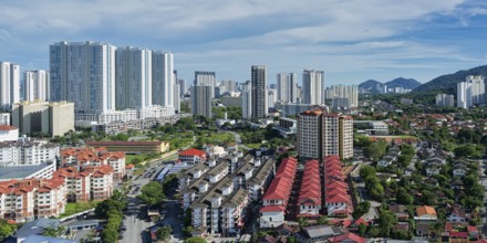 Penang skyline with Skyscrapers, Penang, Malaysia