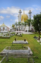 Ubudiah Mosque with golden dome in Moorish style, Kuala Kangsar, Perak state, Malaysia