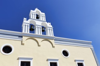 Catholic Church of the Assumption of the Virgin Mary, Three Bells of Fira, Firostefani, Santorini,