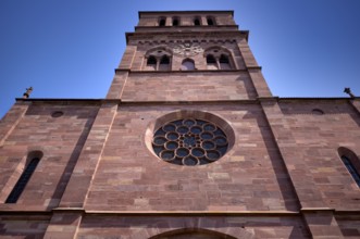 West façade, rose window, Lutheran Church of St Thomas, Protestant Church Église Saint-Thomas de