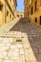 Historic stairs in the old town centre of Portoferraio, Elba Island, Tuscan Archipelago National