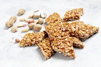 Kozinaki with peanuts, dessert, gozinaki, traditional Georgian cuisine, no people