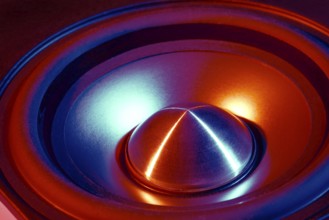 Full frame abstract colorful loudspeaker detail