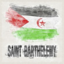 Sahrawi Arab Democratic Republic National Colors with Country Name Background