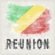 Republic of the Congo National Colors with Country Name Background