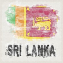 Sri Lanka National Colors with Country Name Background