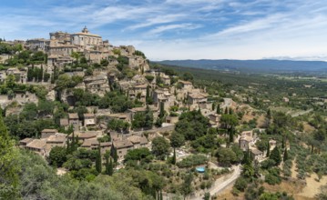 Scenery around Gordes, a comune in the Provence region of southern France at summer time