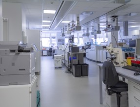 Medical laboratory including lots of apparatuses and technical equipment