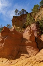 Impression around the Ochre Path near Roussillon, a commune in the Vaucluse department of the