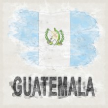 Guatemala National Colors with Country Name Background