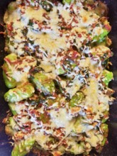 Gratinated vegetarian dish with various vegetables and melted cheese Lower Austria Austria