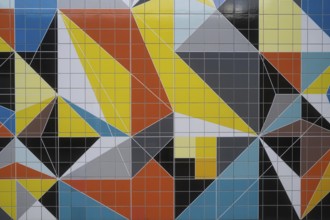 Colourful geometric shapes as background, North Rhine-Westphalia, Germany