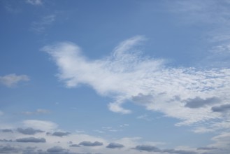 Cloud formation in the sky, background, North Rhine-Westphalia, Germany
