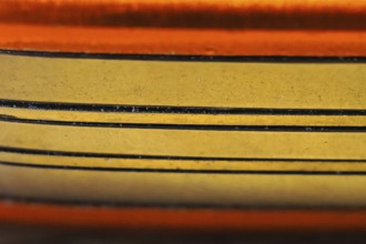 Orange structure with lines as background, blurred background, North Rhine-Westphalia, Germany