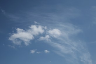 Cloud formation in the sky, background, North Rhine-Westphalia, Germany