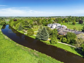 Shugborough Estate from a drone, Great Haywood, Staffordshire, England, United Kingdom