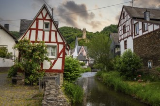 A historic half-timbered village in the morning. Beautiful light in Monreal im Elztal,