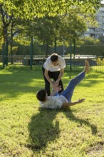 Powerful kicks in a dedicated Jiu Jitsu practice