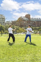 A healthy lifestyle through outdoor Taekwondo