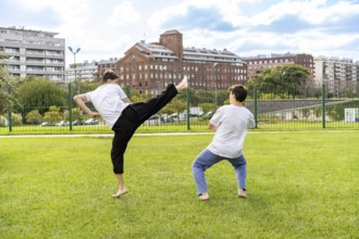 Achieving goals with an outdoor Taekwondo session