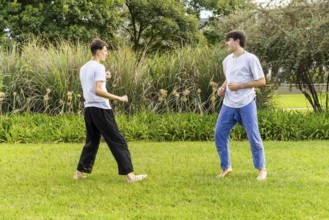 Building strength and discipline with outdoor Taekwondo