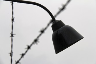 Detail of outdoor lighting in the Dachau concentration camp