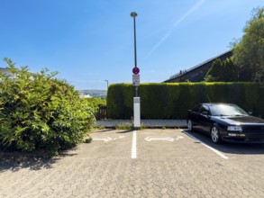 Two car parks for electric cars in Radevormwald, Germany, digitally reworked
