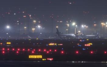 Terminal 3 in the initial construction phase. Frankfurt am Main Airport, Hesse, Germany