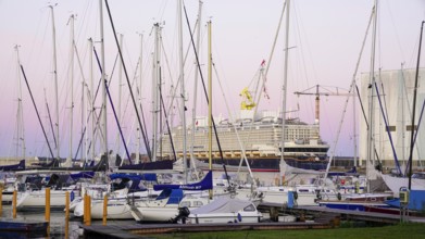 Cruise ship Disney Adventure, sailing harbour Wismar