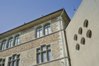 Old building and new building, National Museum, Museumstrasse, Zurich, Switzerland