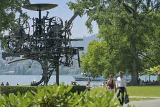 Heureka, kinetic sculpture, artist Jean Tinguely, Zürichhorn, Zurich, Switzerland