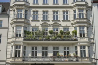 Balcony, old building, Torstraße, Mitte, Berlin, Germany