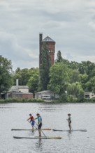 Havel, water tower, Hermannswerder, Potsdam, Brandenburg, Germany